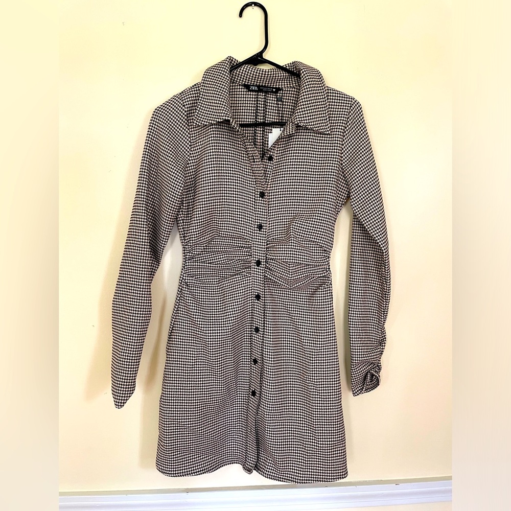 Zara Houndstooth Dress